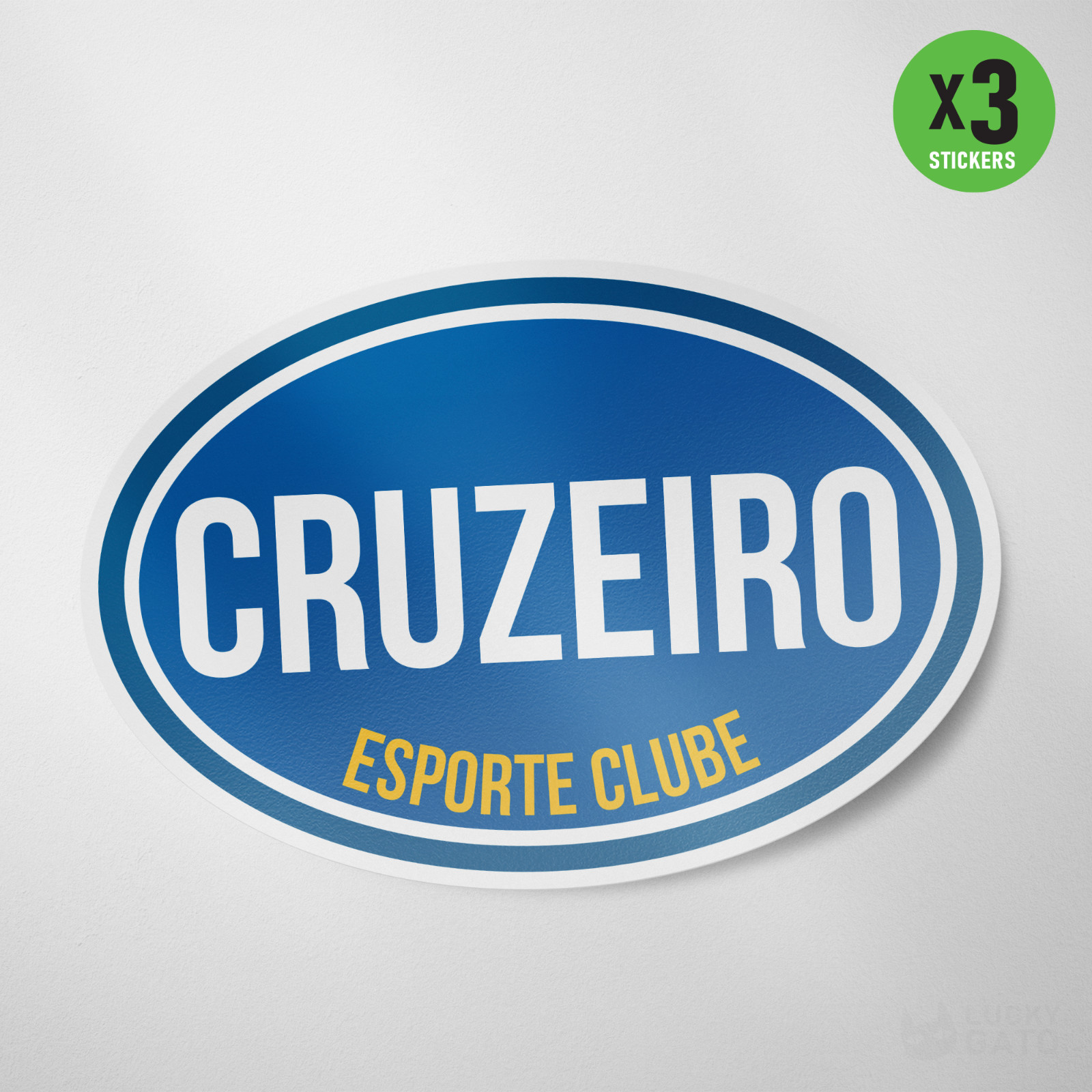 (3 Pack) Cruzeiro Brazil Sticker Adesivo Vinyl Decal Auto Soccer Raposa Esporte