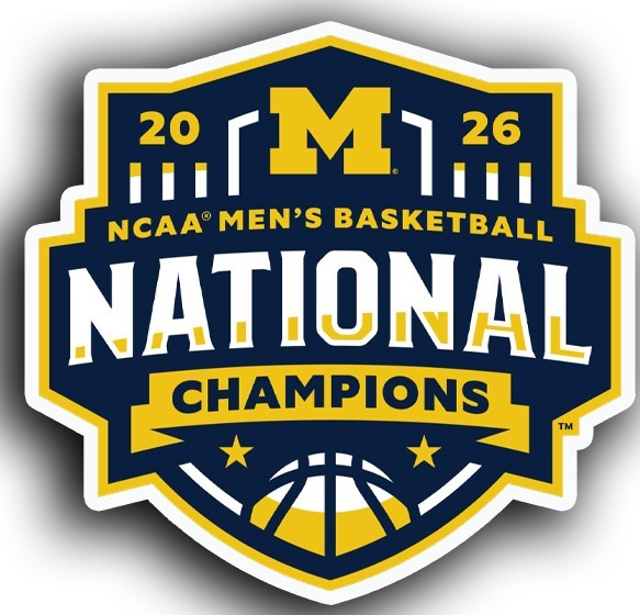 2026 NCAA MENS BASKETBALL NATIONAL CHAMPIONS MICHIGAN WOLVERINES STICKER DECAL