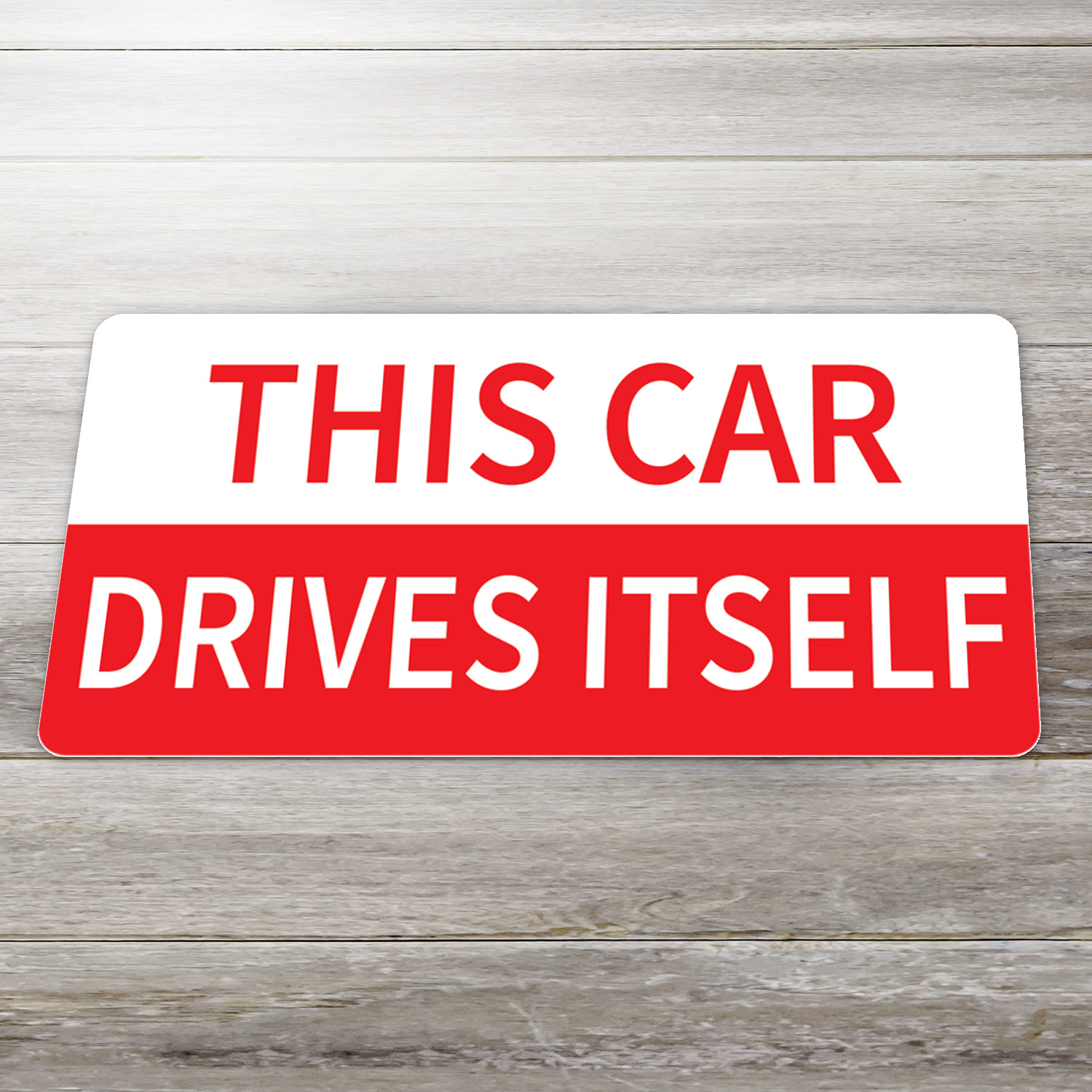 This Car Drives Itself EV Tesla FSD Self Driving Sticker Road Rage Prevention