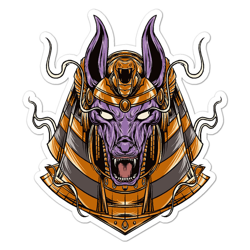 Anubis Egyptian God, Vinyl Decal Sticker, Indoor Outdoor, 3 Sizes, #8998