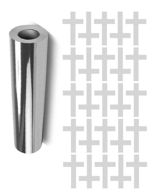 Cross Stickers Chrome Silver 1.5" Religious Envelope Seals Church DC30