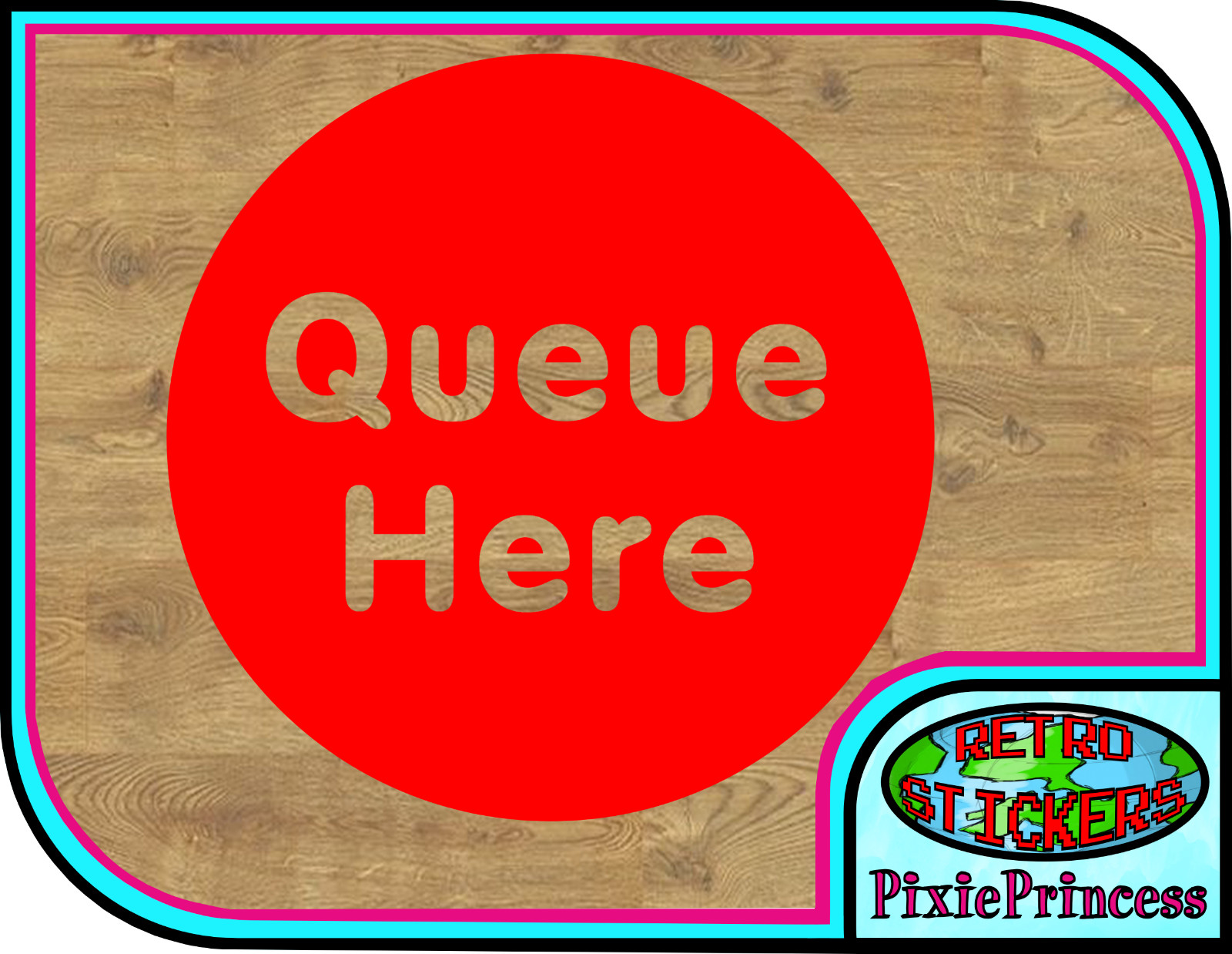 Social Distancing Floor Sticker R Vinyl Store Shop Decal Queue Place Marker Safe