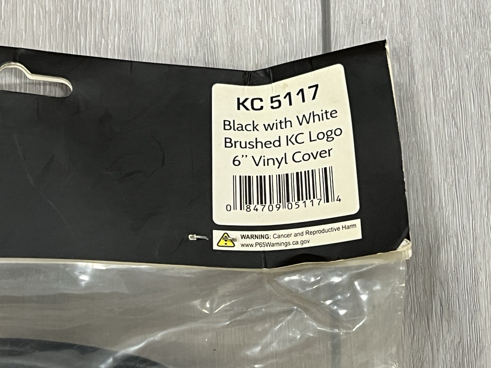 KC HiLiTES 5117 6" Round Black Vinyl Light Cover w/ White Brushed KC Logo SEALED