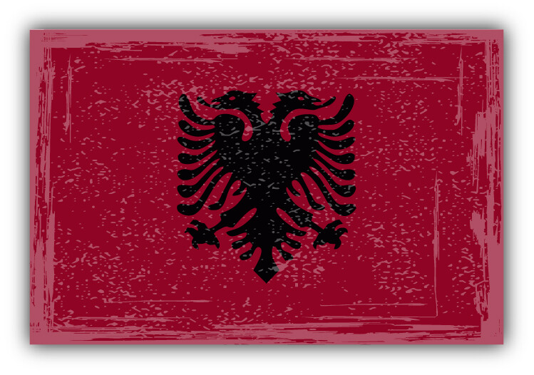 Albania Grunge Flag Car Bumper Sticker Decal
