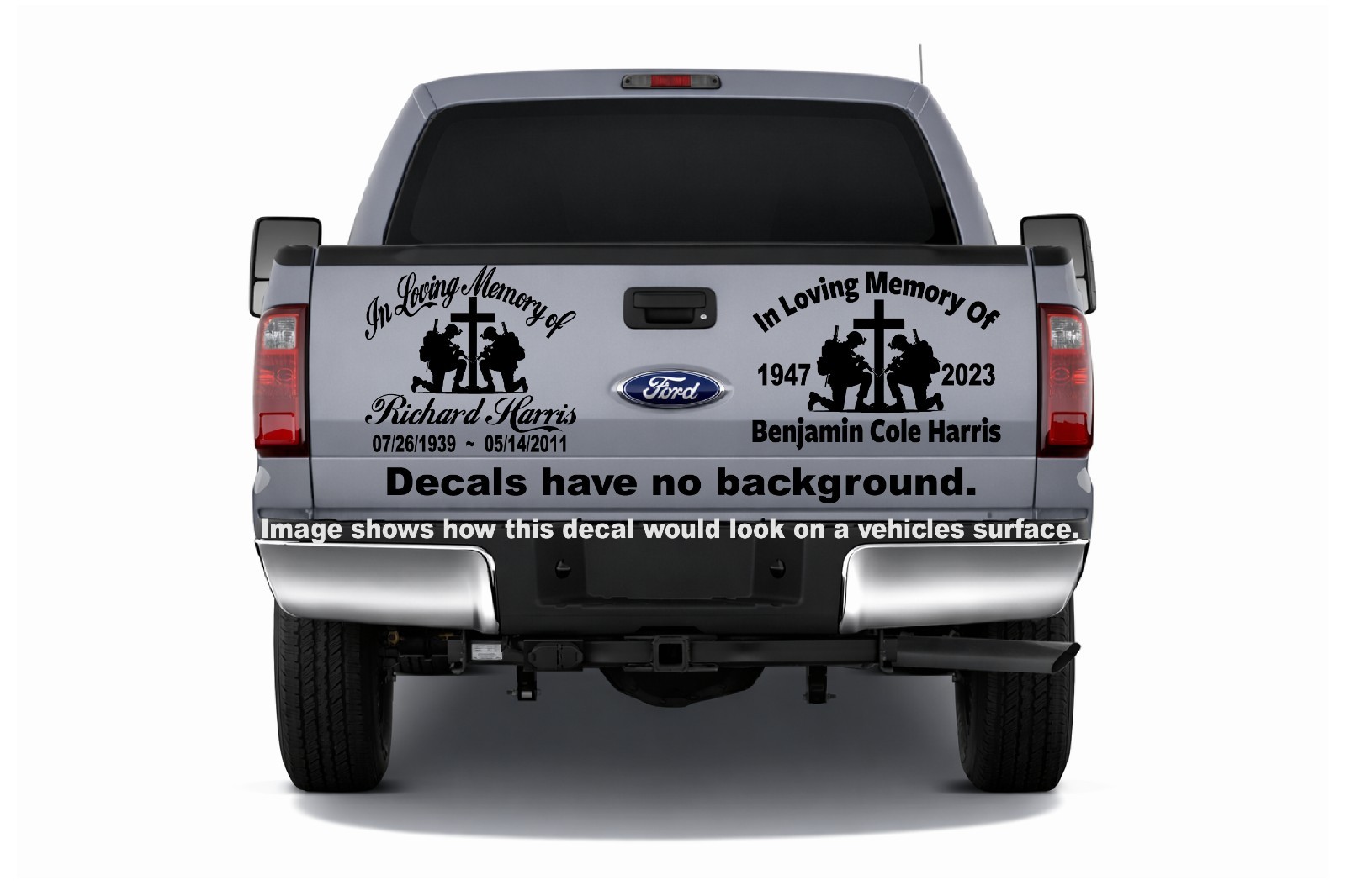 In Loving Memory Of – Military Armed Forces Sticker Decal Memorial Personalize 1