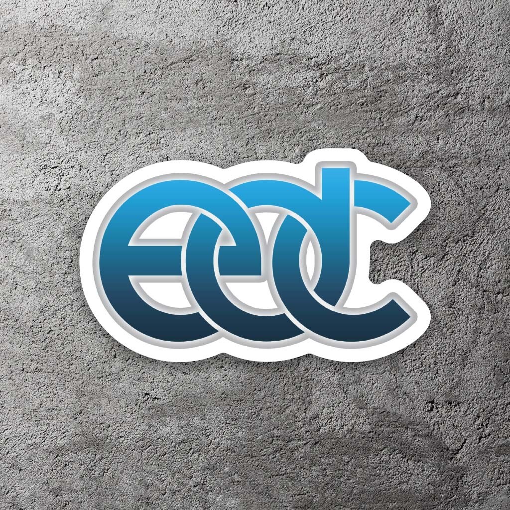 EDC Electric Daisy Carnival VInyl Sticker 4" Wide – Includes Two Stickers