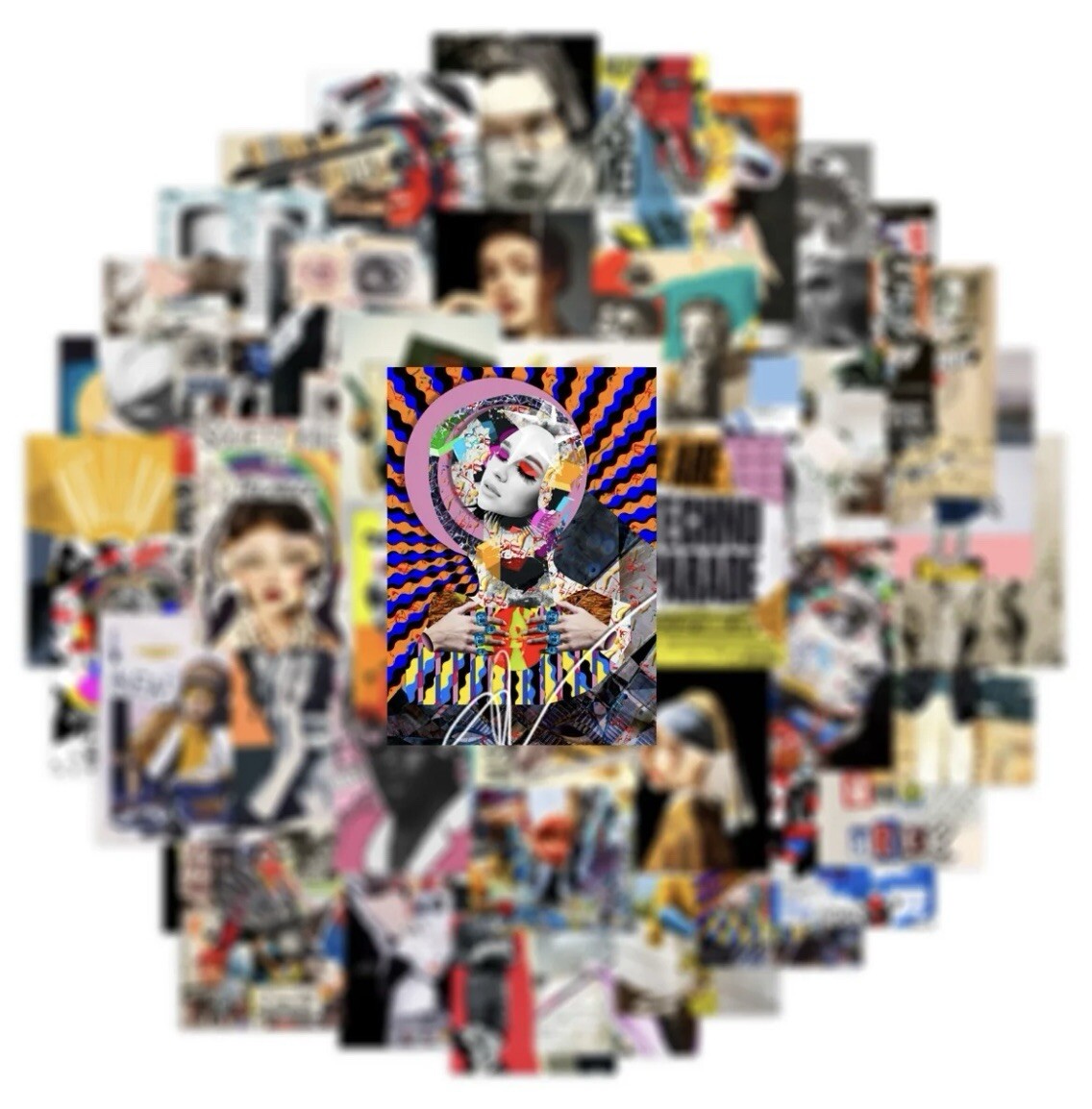 Cool Modern Art Aesthetic Stickers 50pk Skateboard Laptop Stickers Graffiti Fun