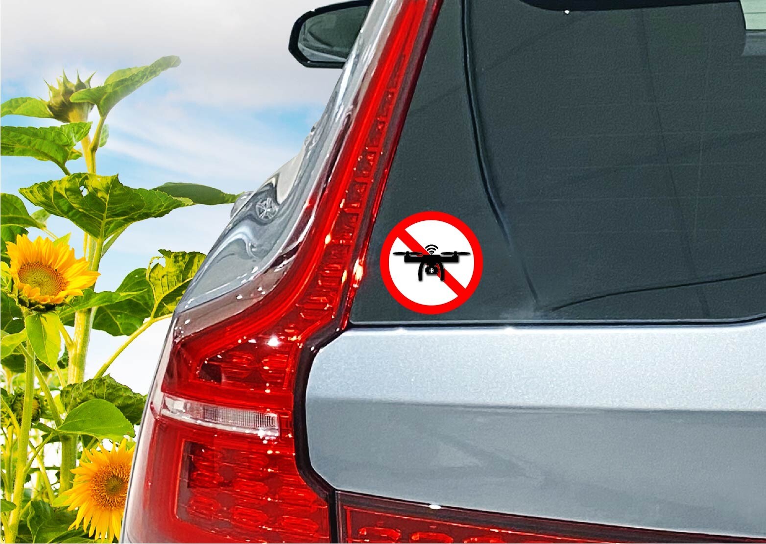 No Drone Decal Sticker Spies Drones Citizen Privacy Zone Dont Spy Anti-Drone USA