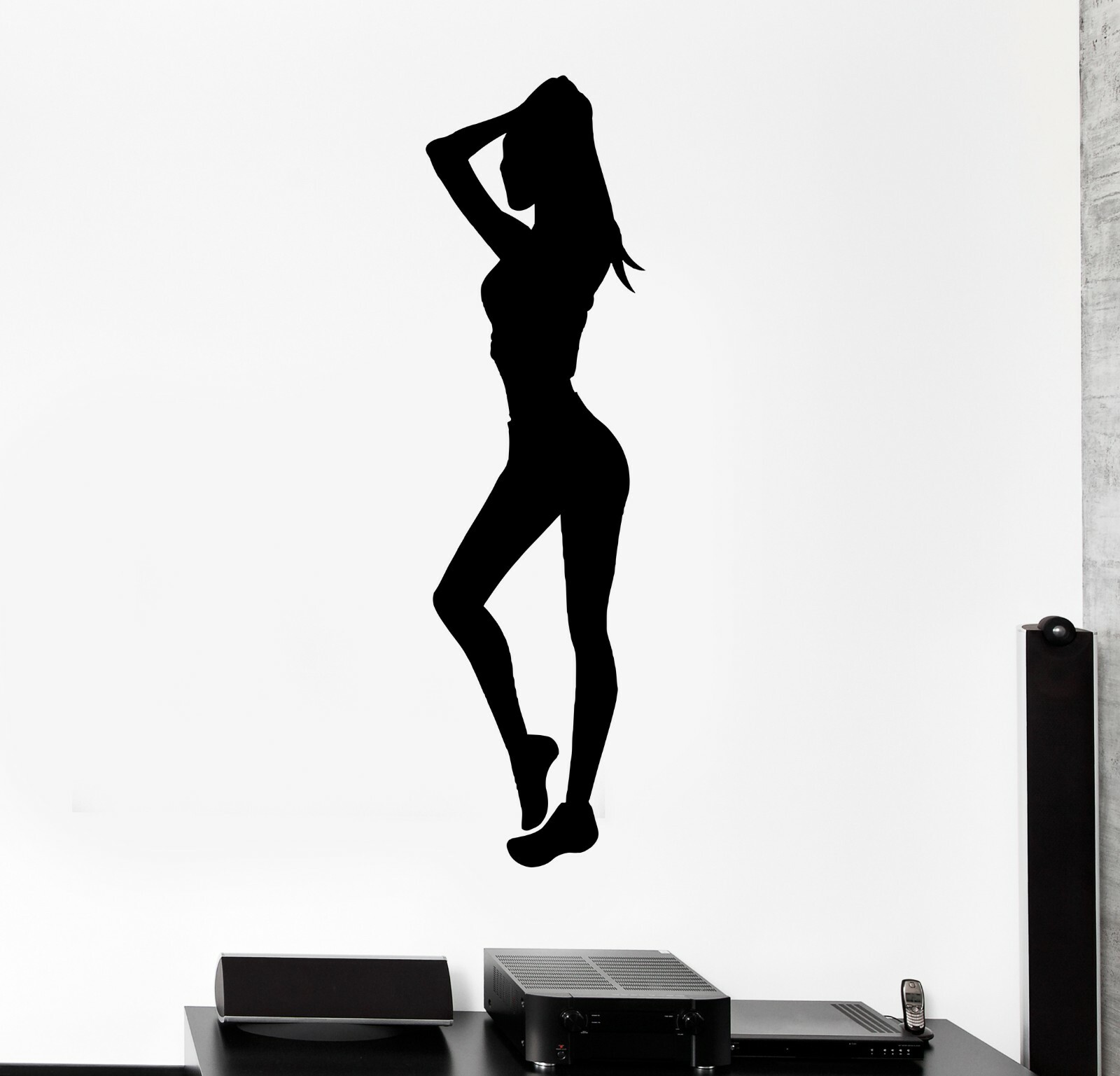 Wall Decal Silhouette Sexy Girl Beautiful Woman Sporty Vinyl Sticker (ed2004)