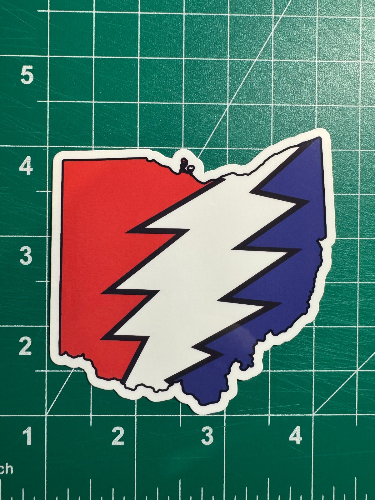 Ohio Stealie – Grateful Dead – Laminated Vinyl Sticker 3"x3"