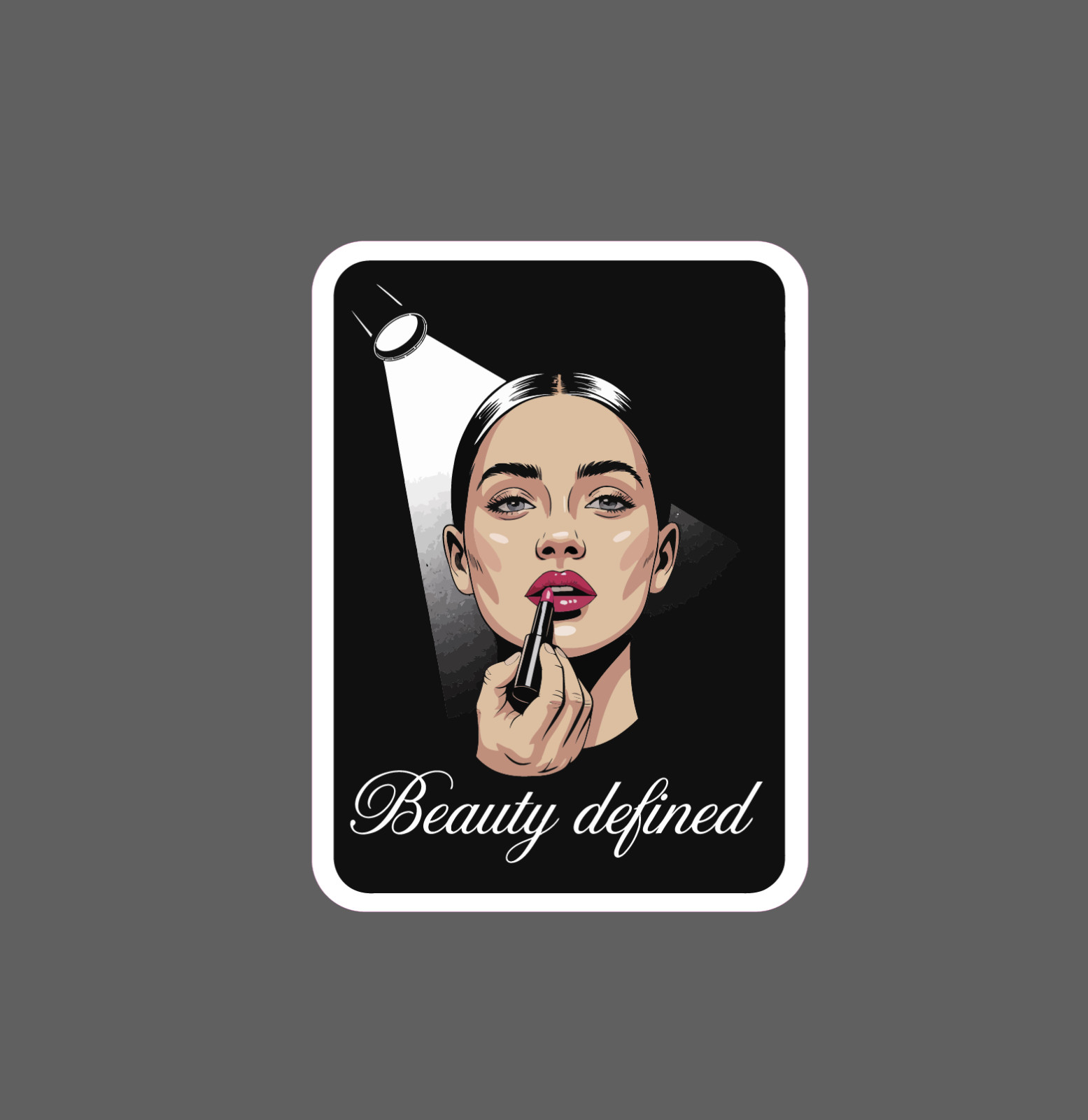 Beauty Defined Sticker Woman Girl Beautiful Makeup Lipstick Gift Waterproof NEW