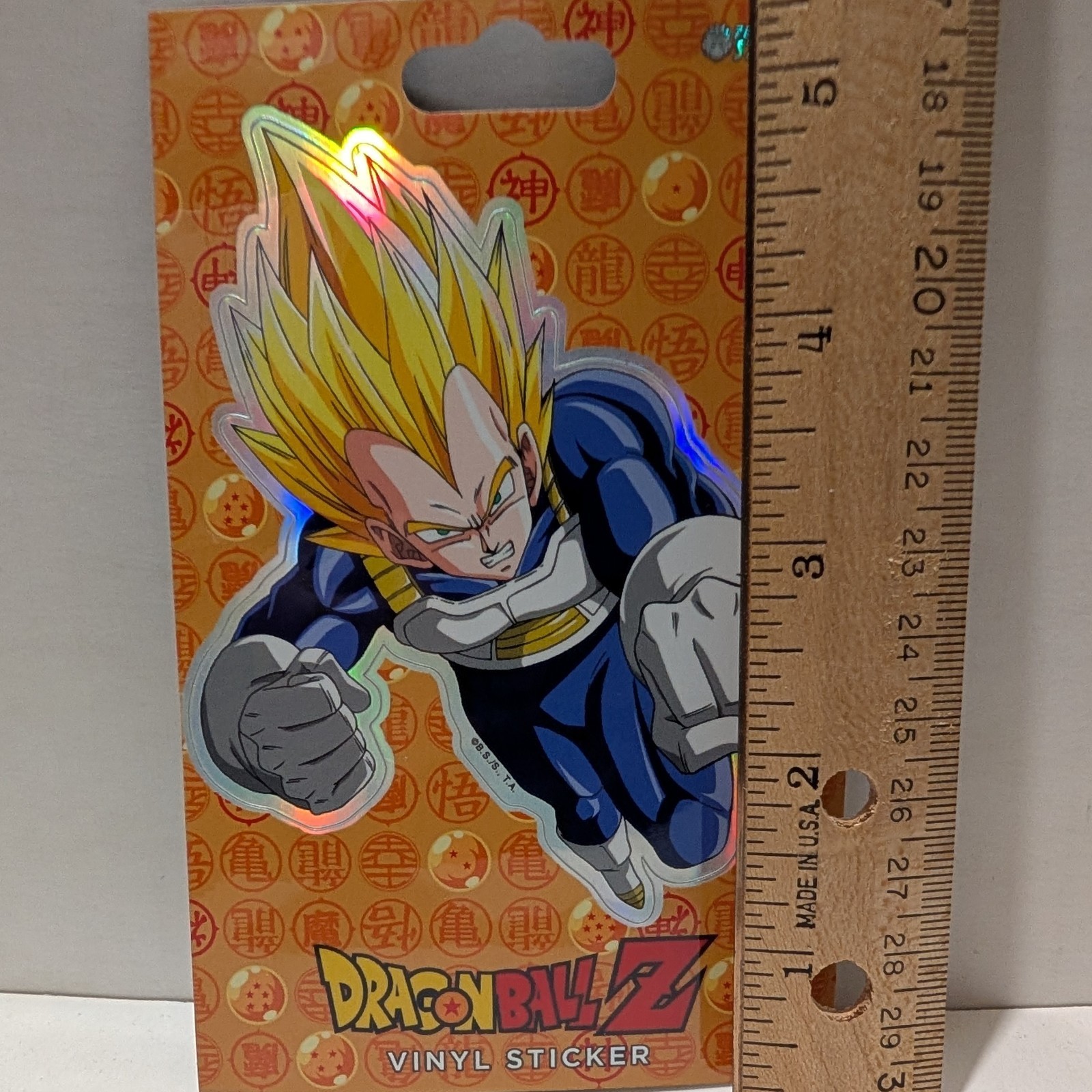 Dragon Ball Z Vegeta Holographic Sticker Official Collectible Vinyl Decal