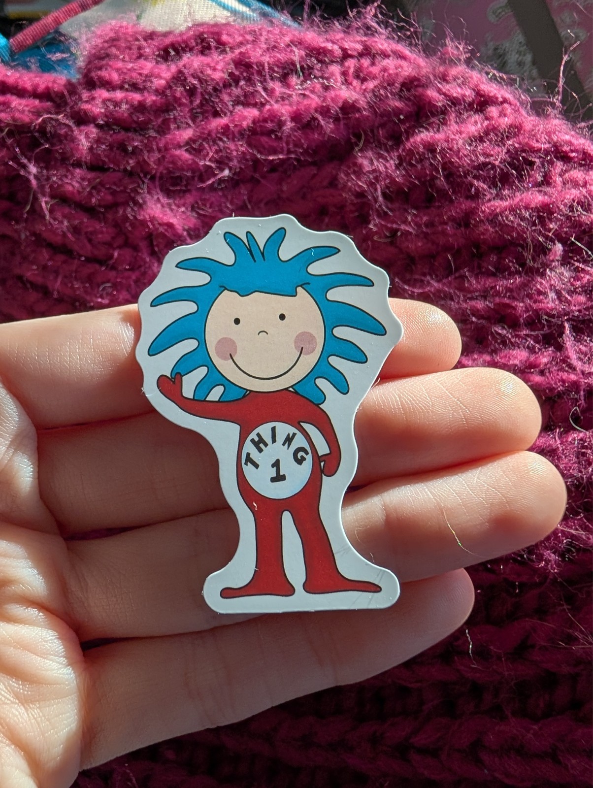 Dr. Seuss Sticker, Thing 1, Thing 2