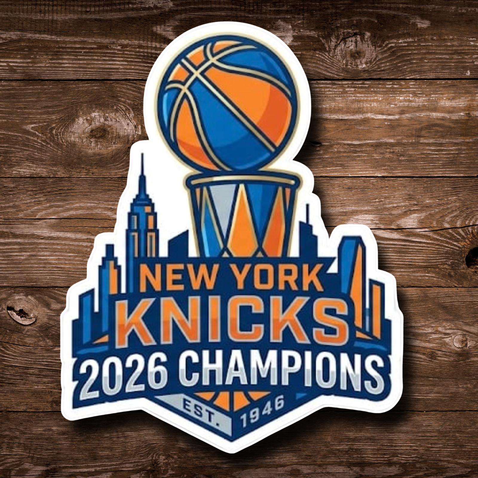 NEW YORK KNICKS STICKERS 2026 NBA Champions NYK Waterproof Vinyl NEW