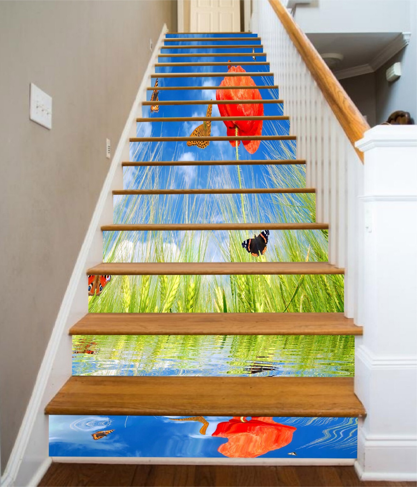3D Petal Butterfly 647 Stair Risers Decoration Photo Mural Vinyl Decal Wallpaper