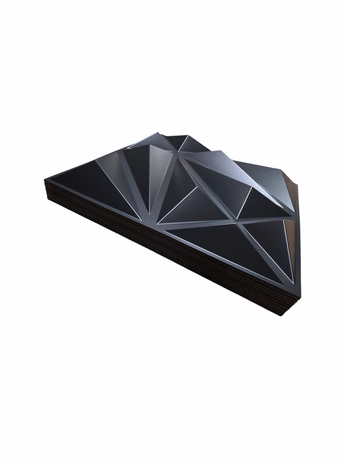 Art3d 33-Pack Black 3D Geometric Wall Panels 11.8in PVC 32 Sq Ft New