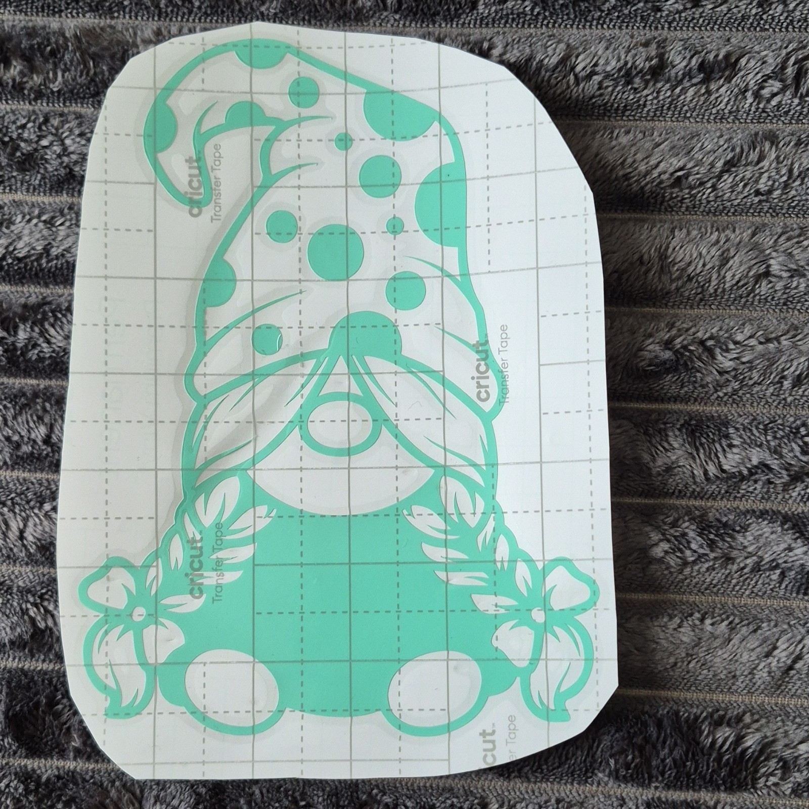 Cricut Gnome Turquoise Polka Dot Vinyl Decal for Wall Window Car Door Adults