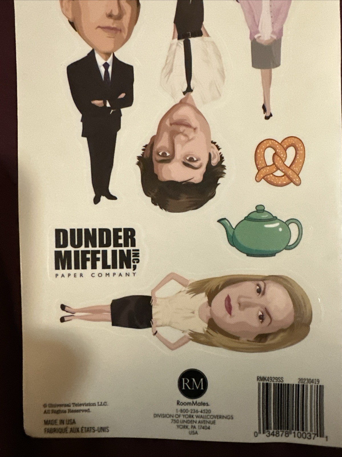THE OFFICE 10 Wall Decals Removable & Repositional 5” Fat Head Stickers NEW