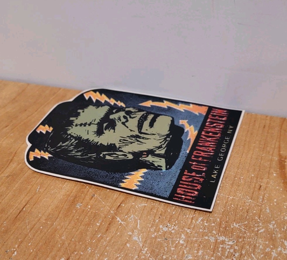 HOUSE OF FRANKENSTEIN Lake George NY 4.5 x 3.5 Soouvenir Decal ARLON