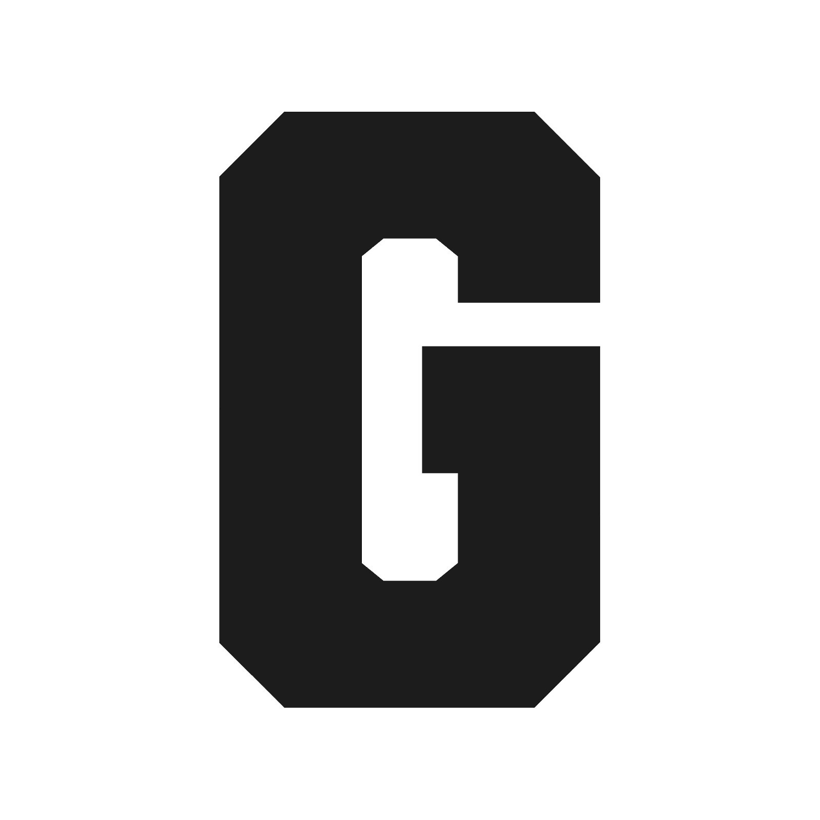 Letter G Varsity font Vinyl decal bold sports font Sticker