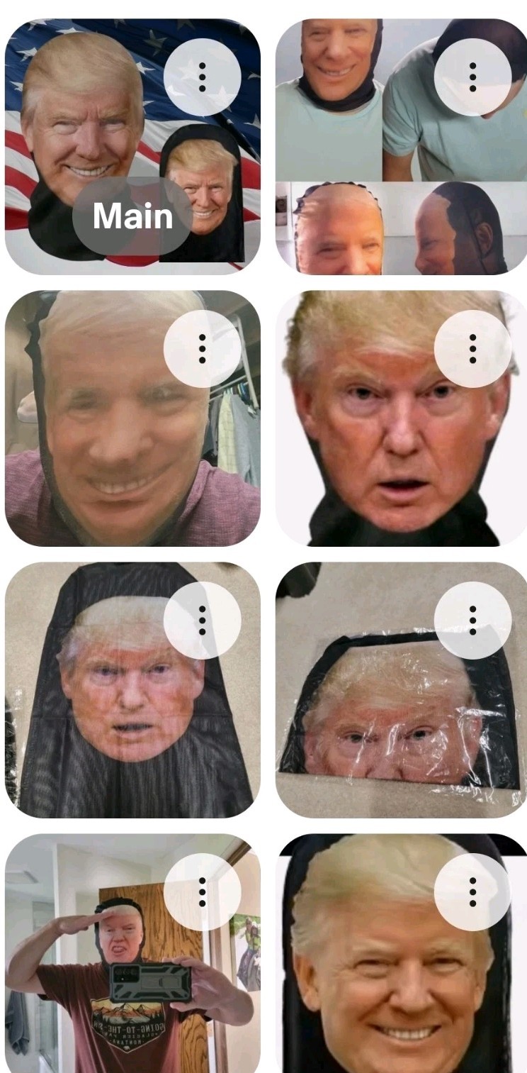 Choice of 1x- President Donald Trump Costume Cosplay Mesh Stretch Full Face Mask
