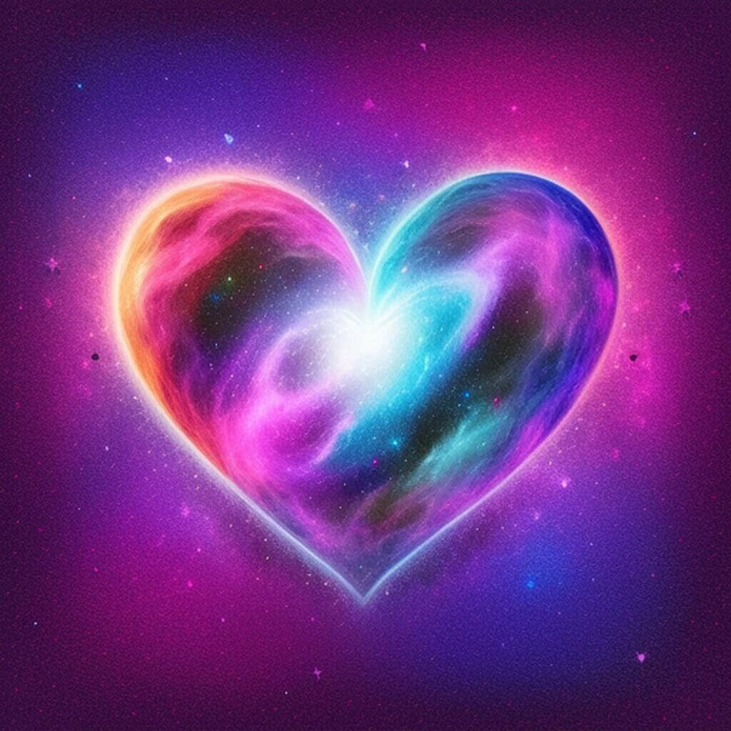 Galaxy Heart Sticker Decal