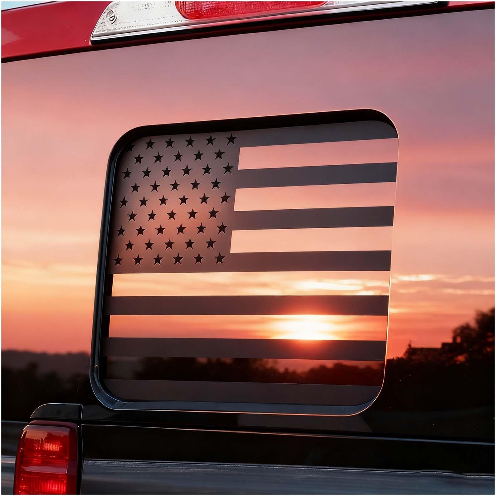 Rear Middle Window American Flag Decal for Ford F150 F250 F350 2015-2020 2021…