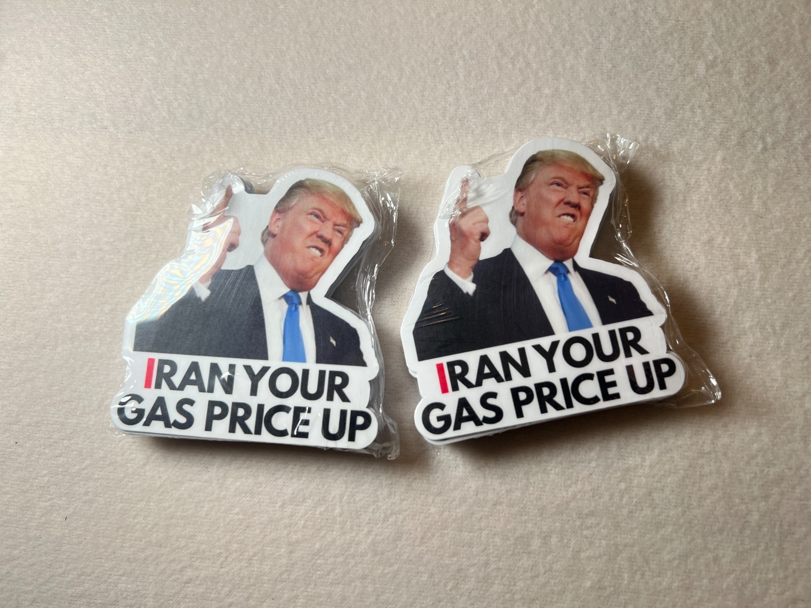 Trump Sticker IRAN YOUR GAS PRICE UP Gas Pump Waterproof NEW 10/25/50/100/200
