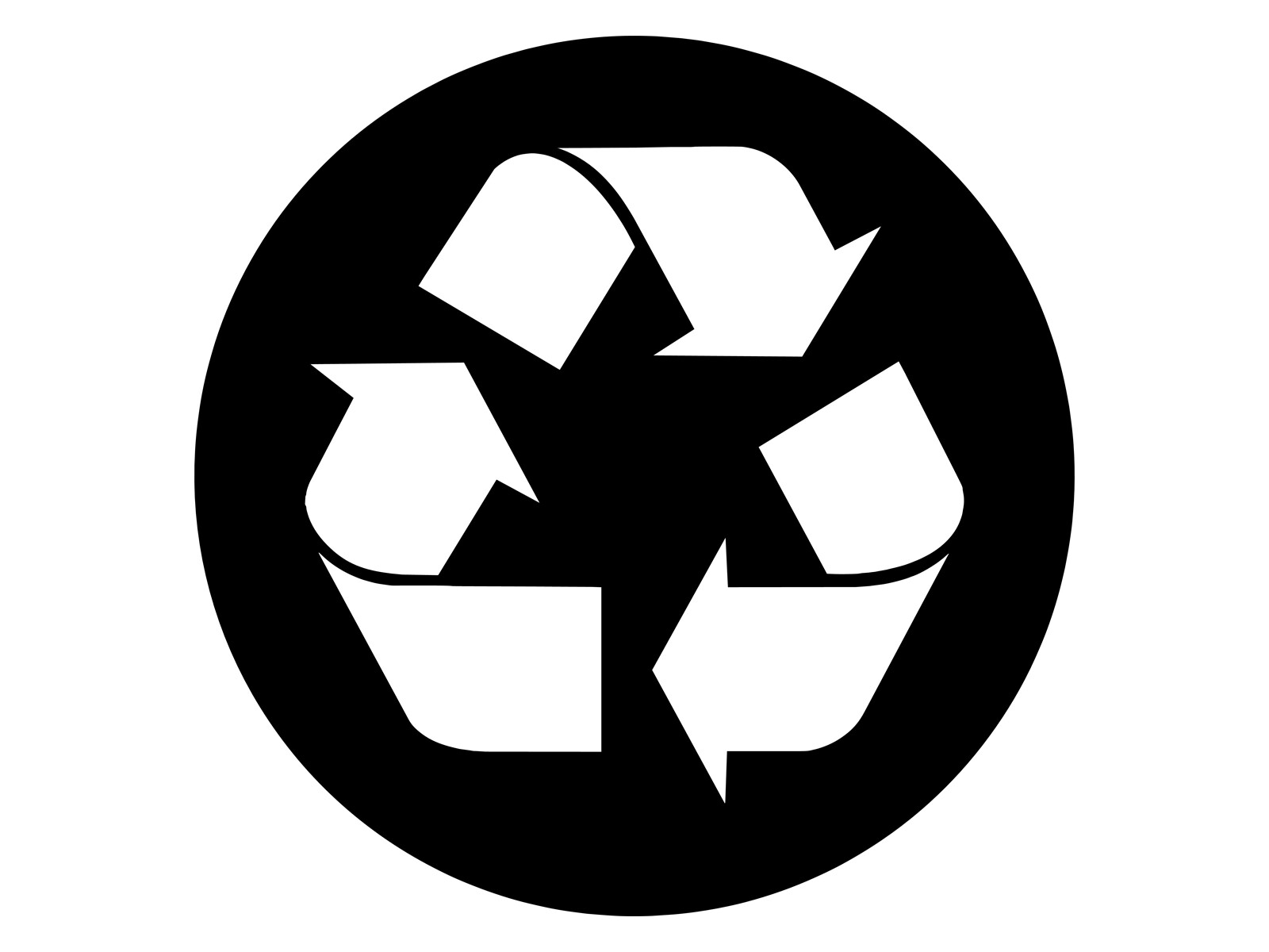 Recycling Symbol Cicle Recycle Waterproof Vinyl Sticker