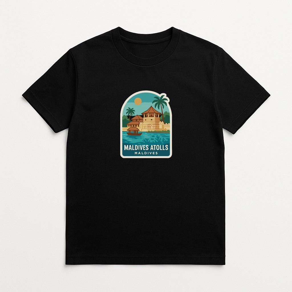 Maldives Atolls Maldives Iron On Heat Transfer Vinyl HTV Die-Cut Symbolic