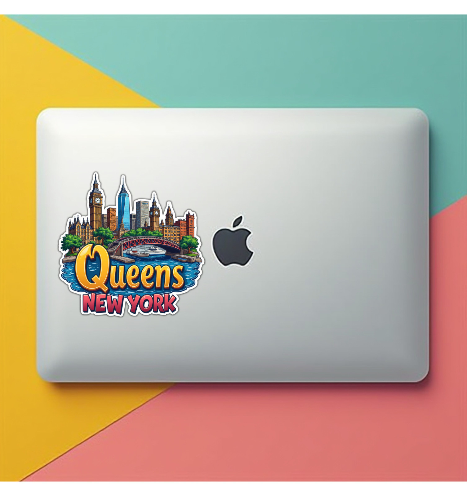 Queens New York City Borough Fridge Magnet or Laptop Sticker