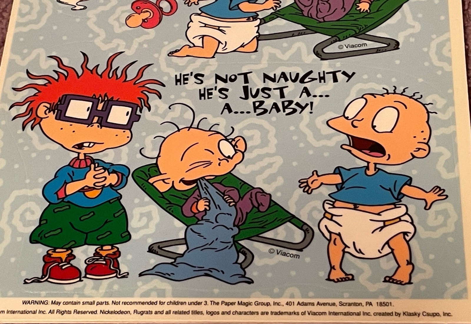 Vintage Rugrats Nickelodeon Static Cling Window Decorations NEW!! (3 AVAILABLE)