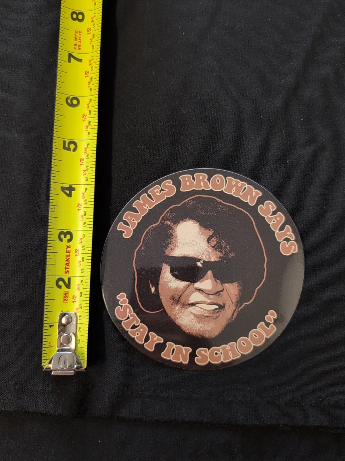 James Brown Say "Stay In School" Bumper Sticker Vinyl Decal 4.5"