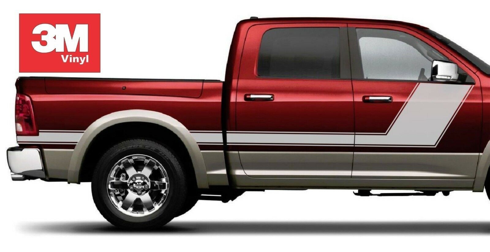 Angled Hockey Tailgate 3M Vinyl Sticker Graphic Decal Stripe 2017 Ram 1500 Quad