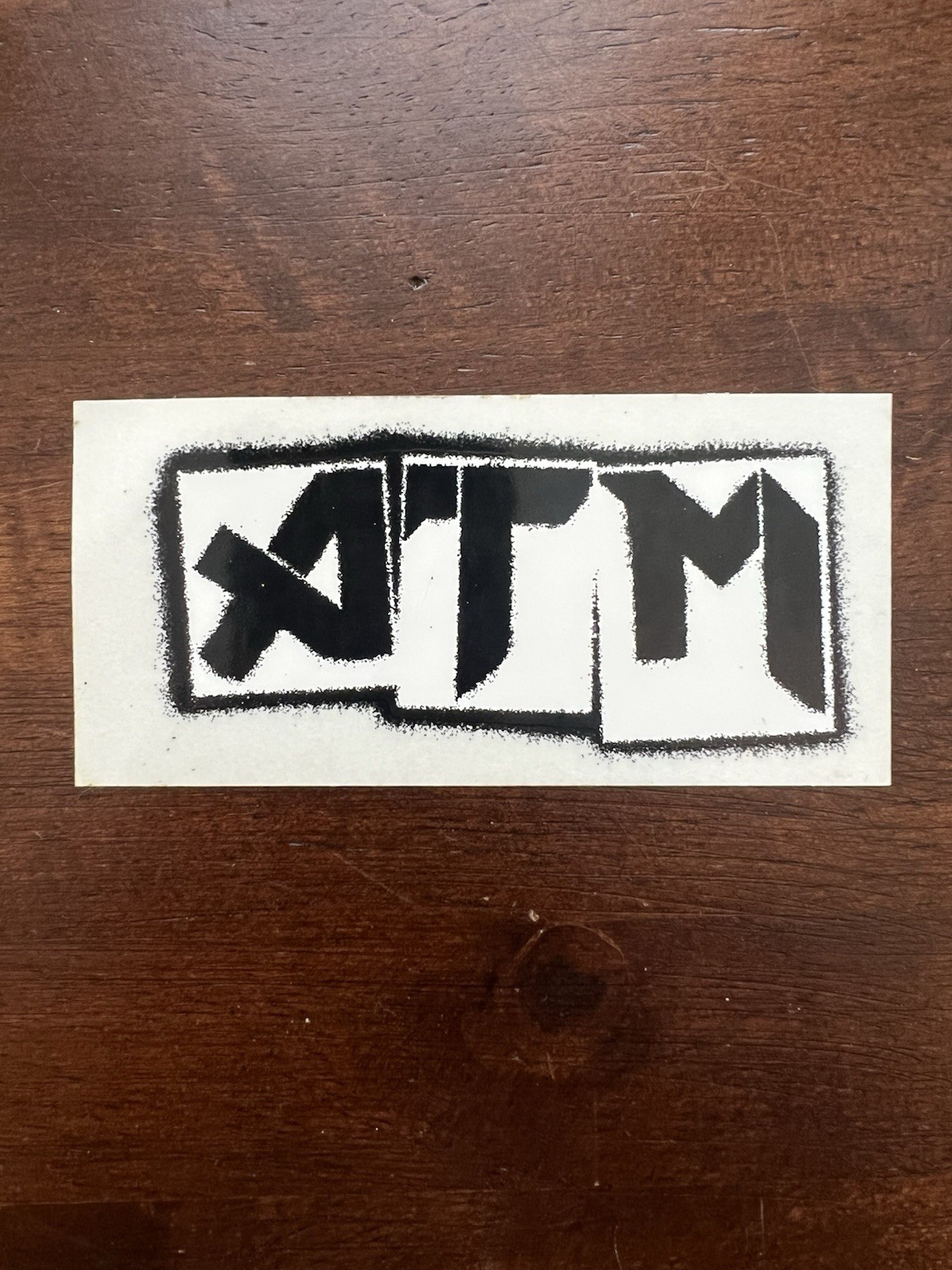 NOS Vintage KTM BMX Decal 4.25×2” Old School Spray Outline Closed Bike Shop