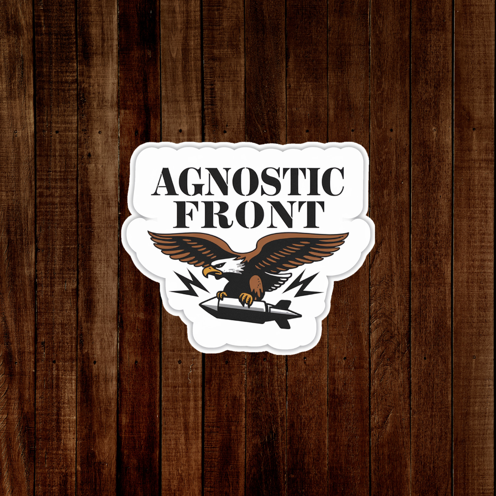 Agnostic Front Punk Rock Eagle Sticker – Classic 80s Hardcore Music Band Decal #