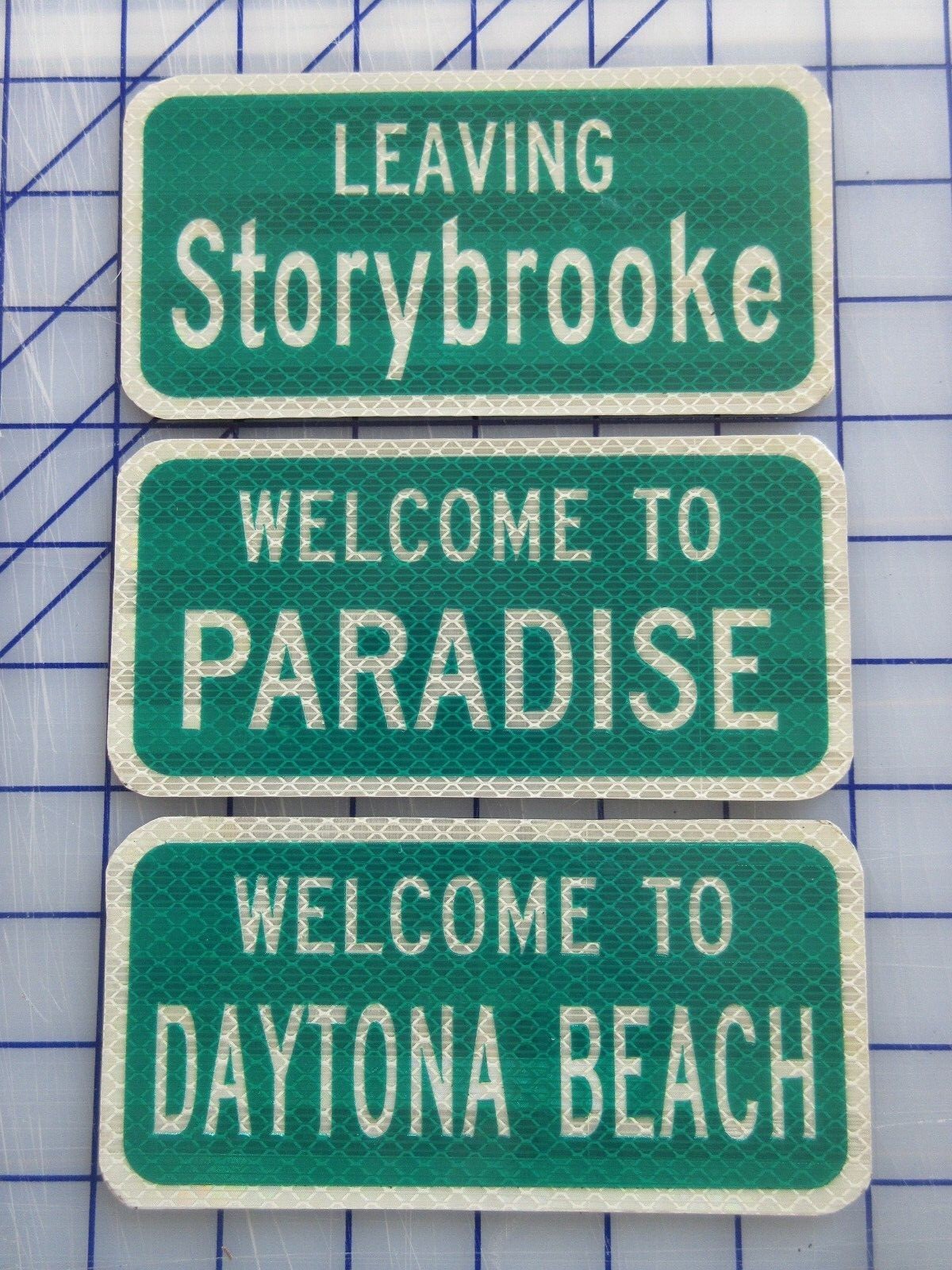 Road Sign Magnets Welcome to Daytona Beach – Paradise – Leaving Sorybrooke