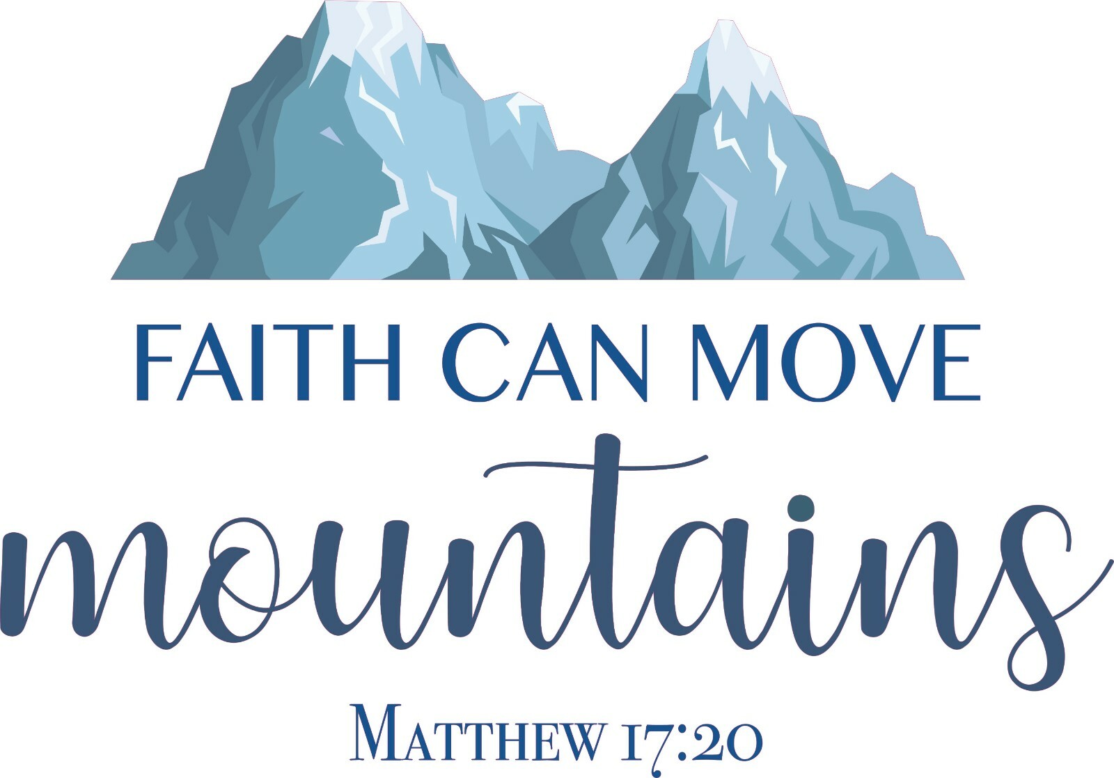 Vinyl Bible Quotes Matthew 17:20 Wall Decal Sticker | Faith Can Move Mountains