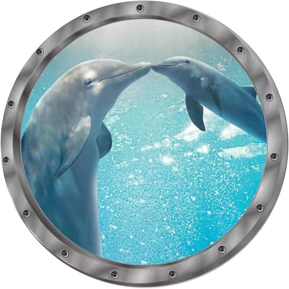 Light Blue Ocean-Themed Wall Decals – Waterproof & Removable Stickers