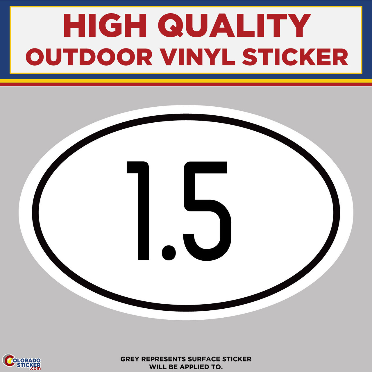 1.5 Marathon, High Quality Vinyl Stickers