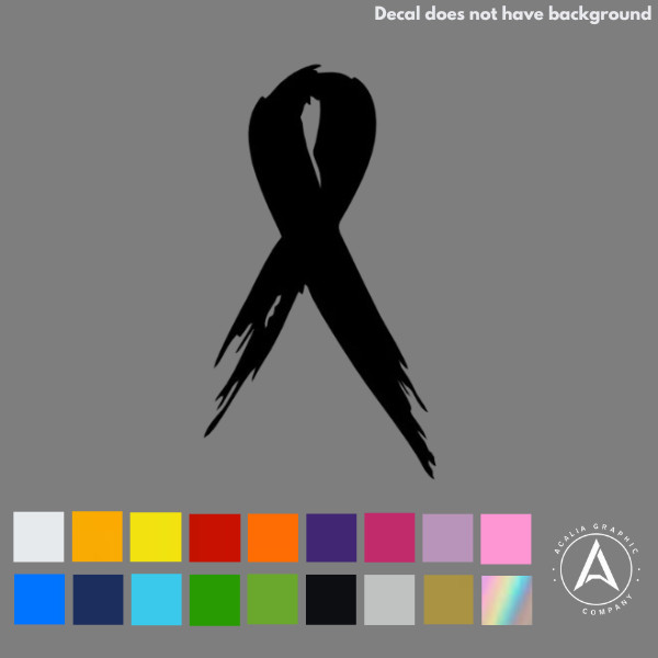 Breast Cancer Ribbon Sticker Vinyl Decal – Wall Bow Car Window Laptop Fight Girl