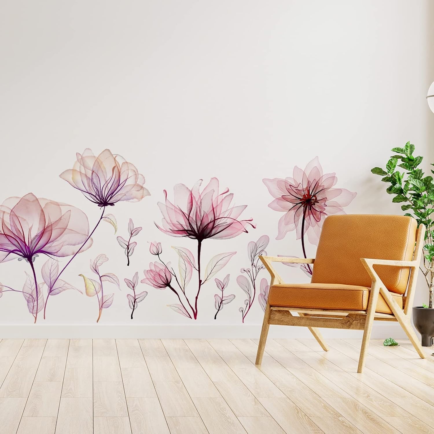 6 Piece Colorful Butterfly and Floral Wall Stickers – Perfect for Nurseries