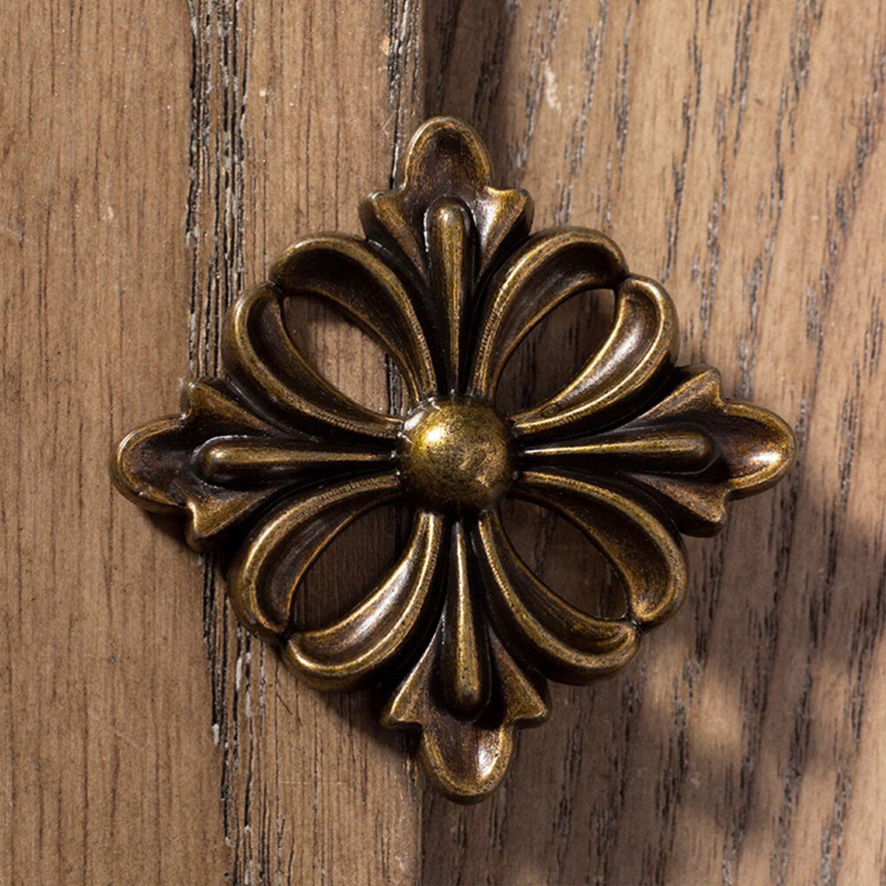 4Pcs Furniture Appliques Cabinet Door Zinc Alloy Appliques Furniture Decors