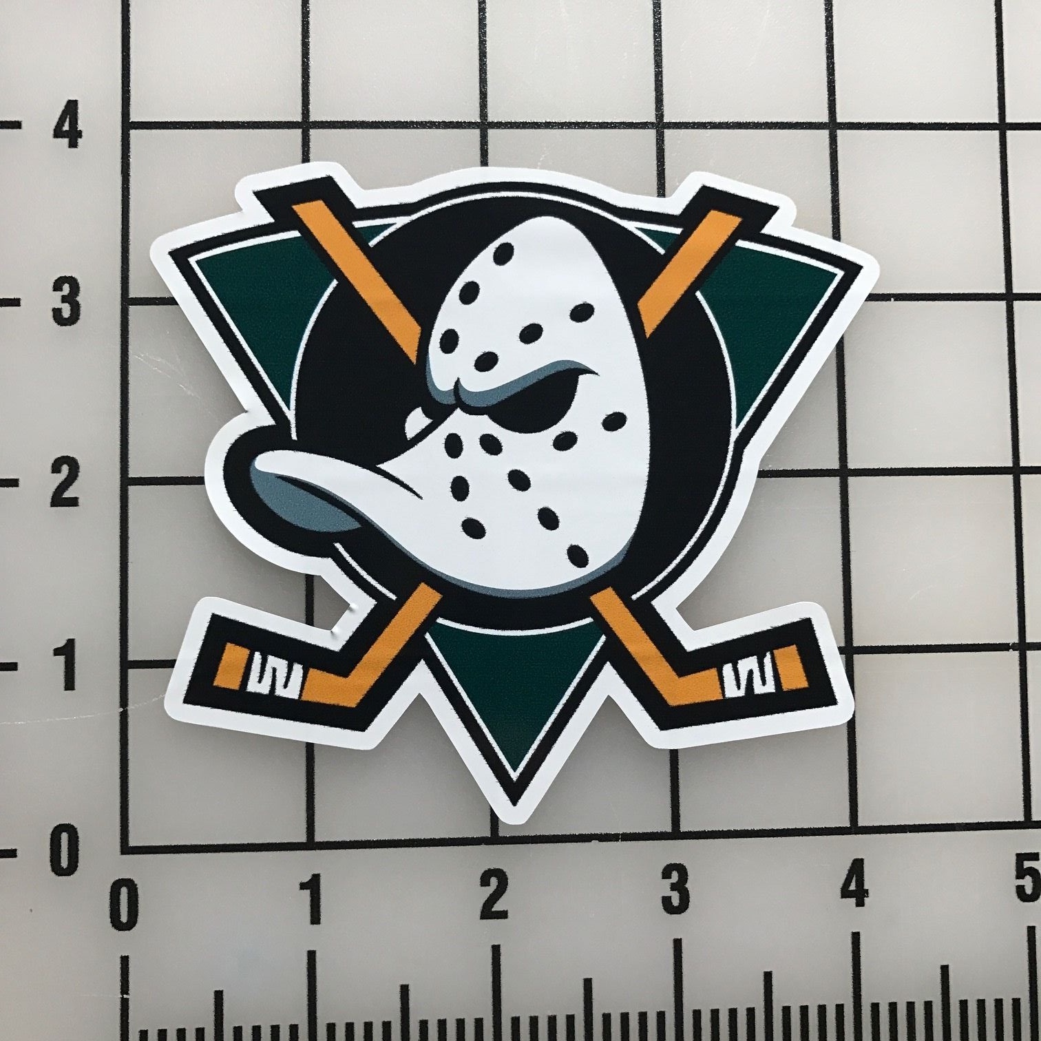 Anaheim Ducks Mask NHL 4" Wide Vinyl Decal Sticker – BOGO
