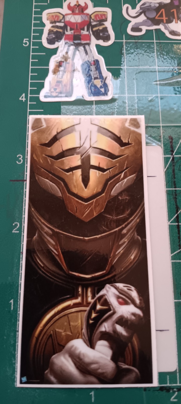 MMPR'S STICKER X HIGH-GLOSS STICKER X 3X2 INCHES STICKER X TOMMY THE WHITERANGER