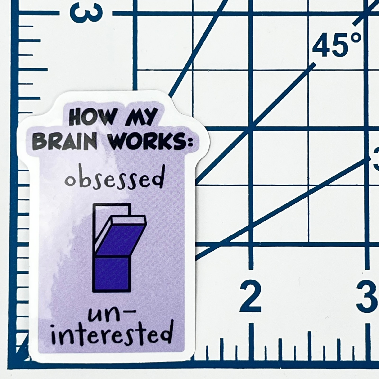 How My Brain Works Vinyl Sticker Funny Neurodivergent ADHD Humor Gift