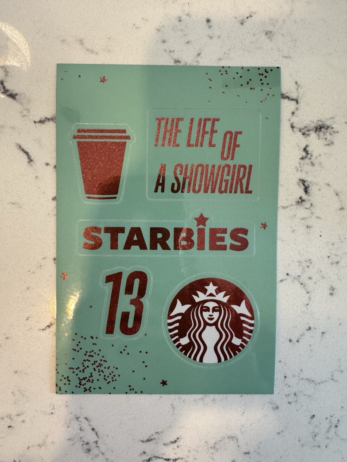 Taylor Swift Life Of A Showgirl Starbucks Stickers