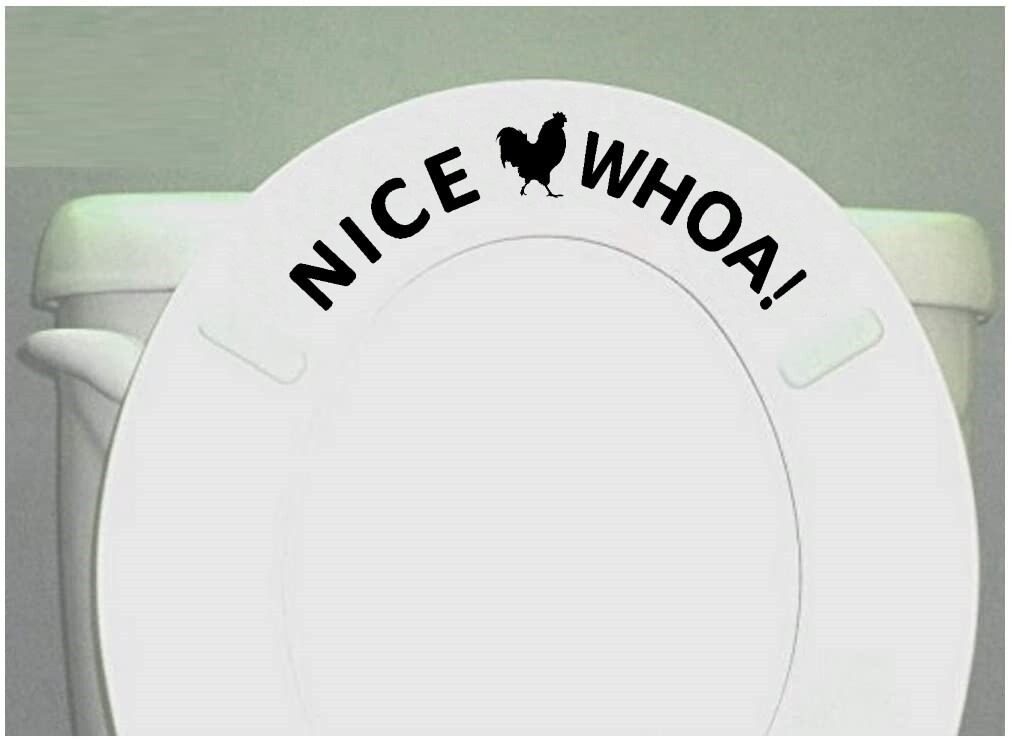 BERRYZILLA What a Nice Rooster Cock Decal For Toilet Seat Funny Man Cave Sticker