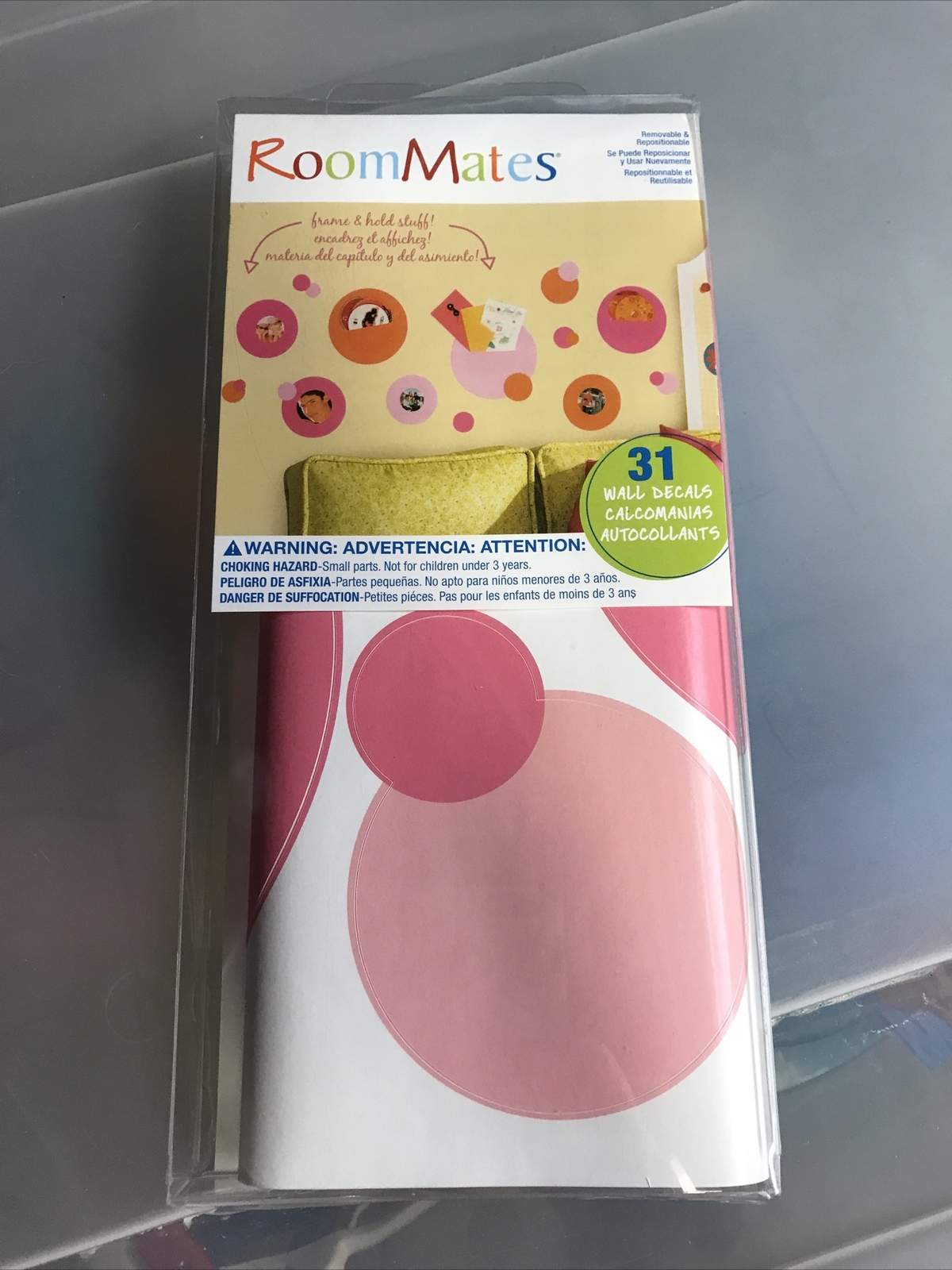 RoomMates Peel and Stick Wall Decals Pink