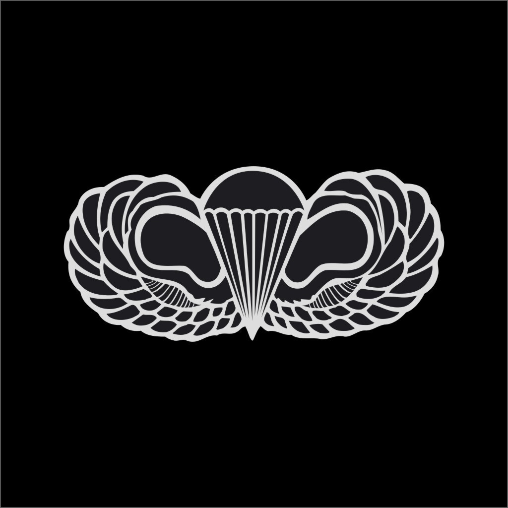US Army Airborne Wings Military 1 Color Window Wall Car Vinyl Decal Sticker
